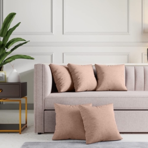 Seasons Cushion Covers 16-inch x 16-inch, Pillow Cover, 100% Made of Polyester Fabric, Cushion Cover, Sofa Pillow Cover, Cushion Cover-Set of 5 (Amphora Brown - 16x16 inch)
