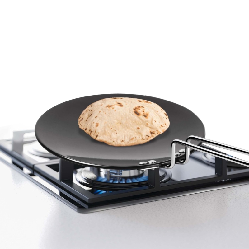 Milton Pro Cook Hard Anodized Tawa for Roti, Dark Grey Tawa 26 cm diameter??(Aluminium)