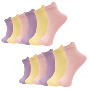 Multi Solid Ankle Socks for Women Set 12